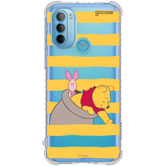 Capinha para celular  Ursinho Pooh - Mel e Listrinhas