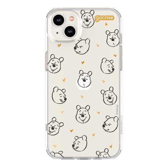 Capinha para celular  Ursinho Pooh - Golden Hearts