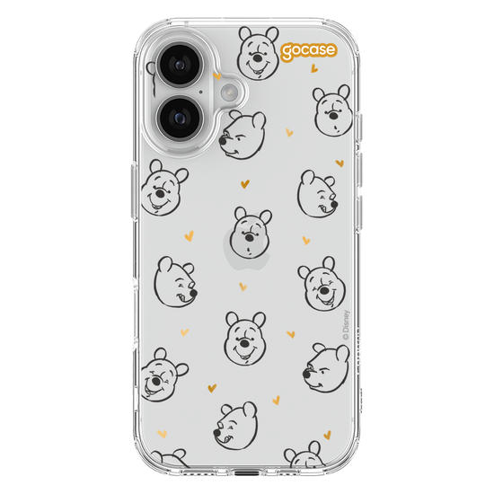 Capinha para celular  Ursinho Pooh - Golden Hearts