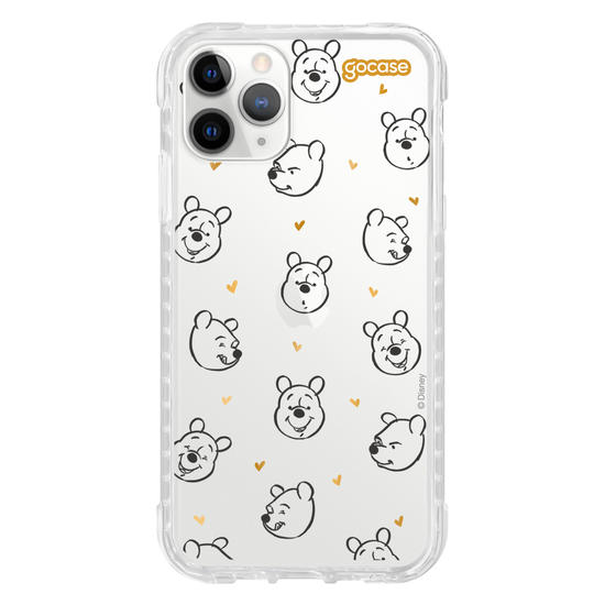 Capinha para celular  Ursinho Pooh - Golden Hearts