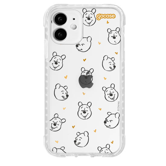 Capinha para celular  Ursinho Pooh - Golden Hearts