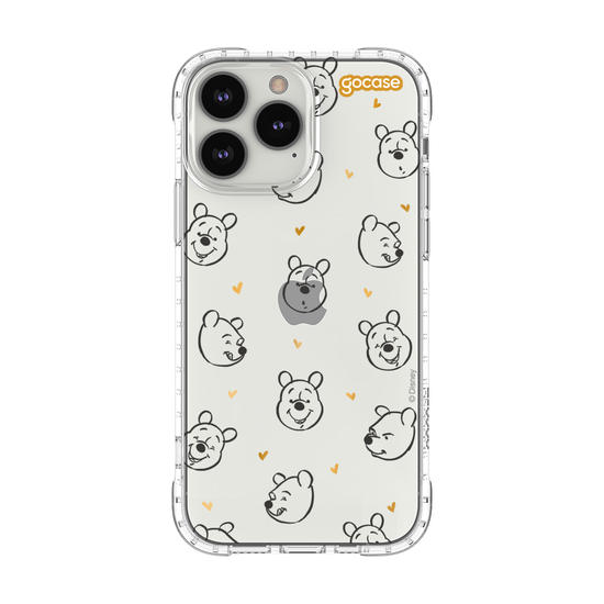 Capinha para celular  Ursinho Pooh - Golden Hearts