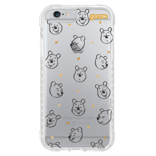 Capinha para celular  Ursinho Pooh - Golden Hearts