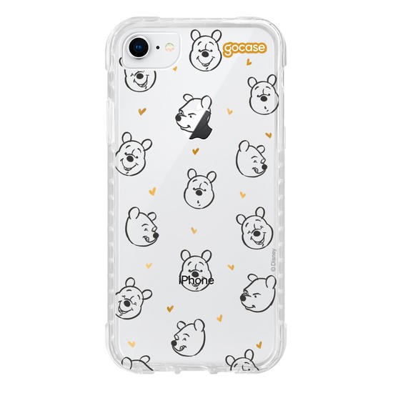 Capinha para celular  Ursinho Pooh - Golden Hearts