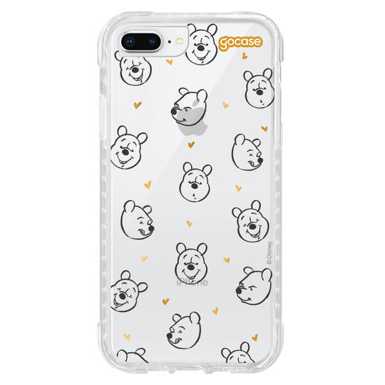 Capinha para celular  Ursinho Pooh - Golden Hearts