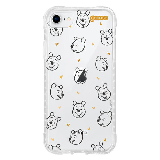 Capinha para celular  Ursinho Pooh - Golden Hearts