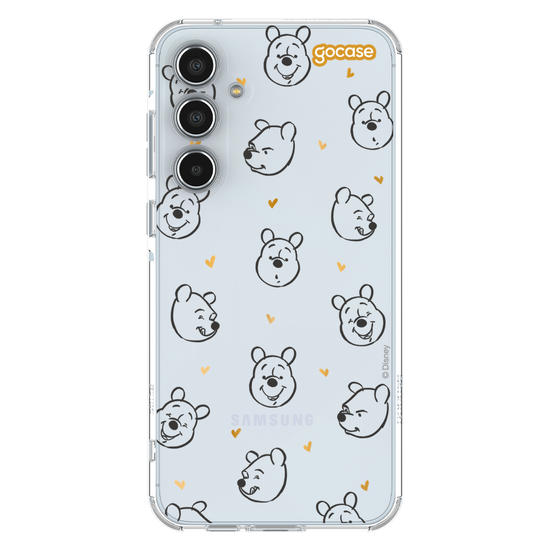 Capinha para celular  Ursinho Pooh - Golden Hearts