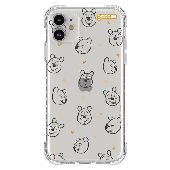Capinha para celular  Ursinho Pooh - Golden Hearts
