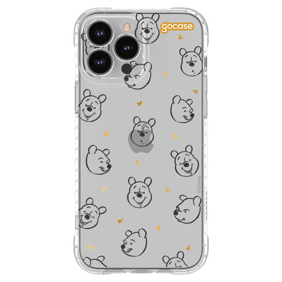 Capinha para celular  Ursinho Pooh - Golden Hearts