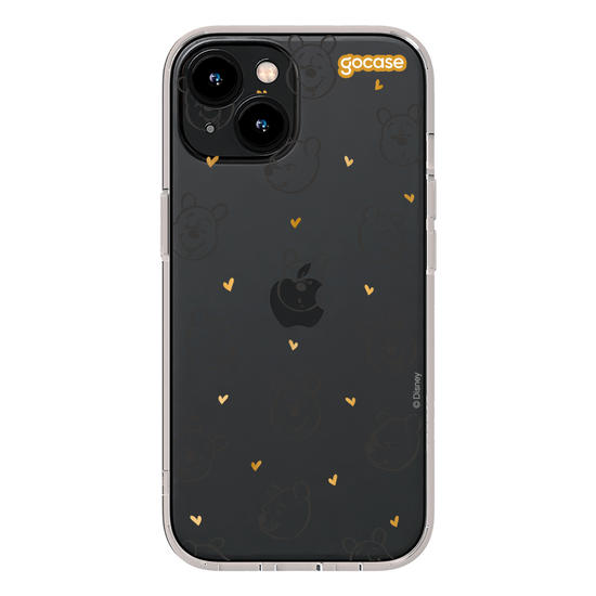 Capinha para celular  Ursinho Pooh - Golden Hearts
