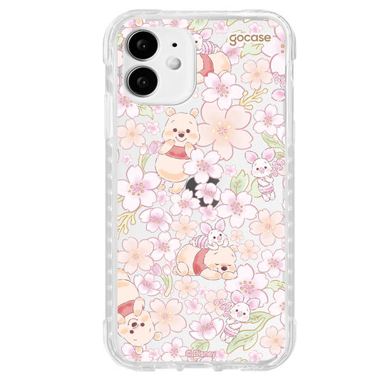 Capinha para celular  Turma do Pooh -  Pooh Floral Aquarelado