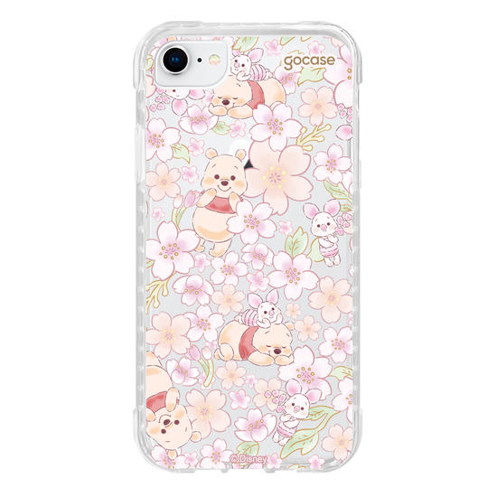 Capinha para celular  Turma do Pooh -  Pooh Floral Aquarelado