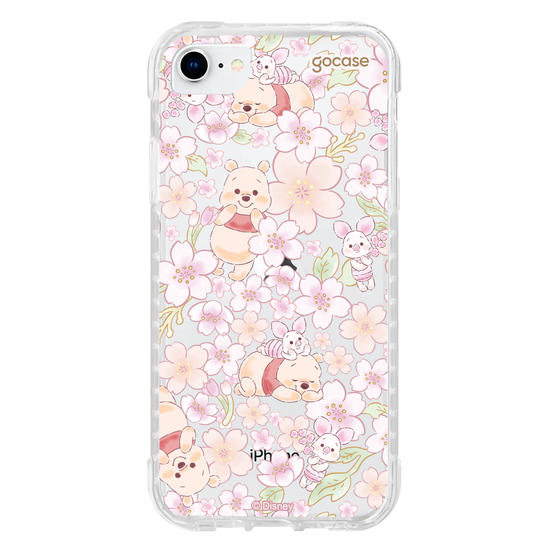 Capinha para celular  Turma do Pooh -  Pooh Floral Aquarelado