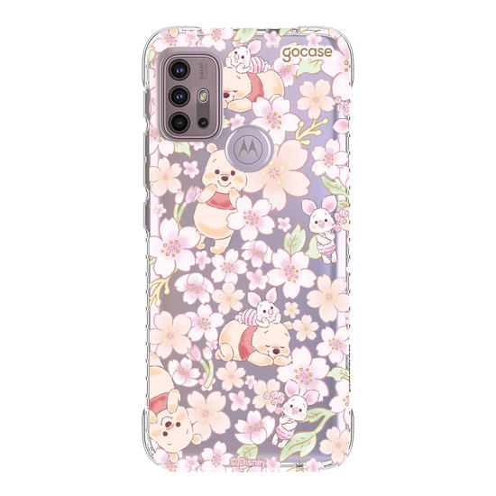 Capinha para celular  Turma do Pooh -  Pooh Floral Aquarelado