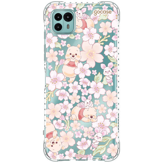 Capinha para celular  Turma do Pooh -  Pooh Floral Aquarelado