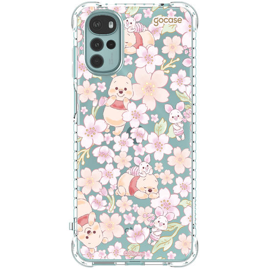 Capinha para celular  Turma do Pooh -  Pooh Floral Aquarelado