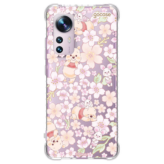 Capinha para celular  Turma do Pooh -  Pooh Floral Aquarelado