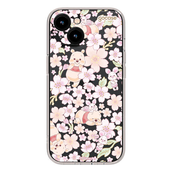 Capinha para celular  Turma do Pooh -  Pooh Floral Aquarelado