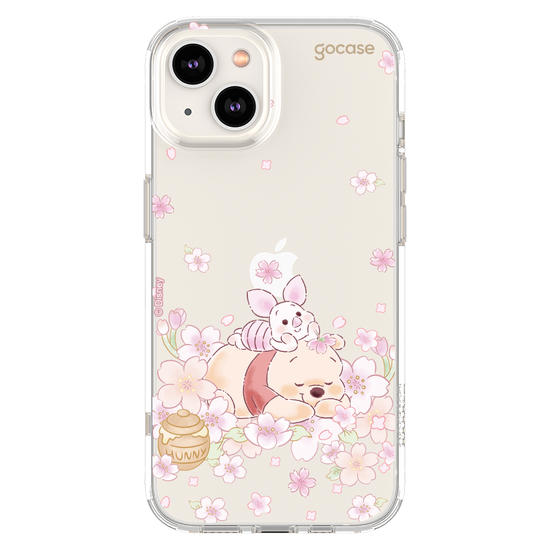 Capinha para celular  Turma do Pooh - Pooh Floral Sutíl