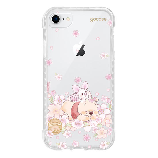Capinha para celular  Turma do Pooh - Pooh Floral Sutíl