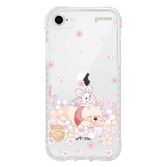 Capinha para celular  Turma do Pooh - Pooh Floral Sutíl