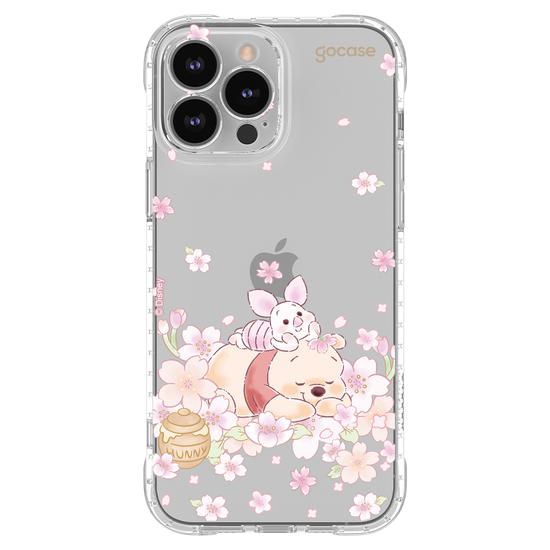 Capinha para celular  Turma do Pooh - Pooh Floral Sutíl