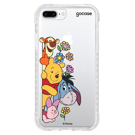 Capinha para celular Ursinho Pooh - Amigos Peekaboo
