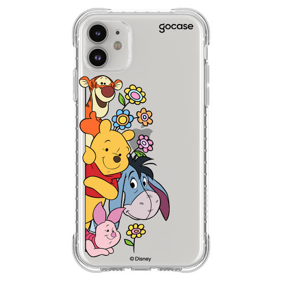 Capinha para celular Ursinho Pooh - Amigos Peekaboo