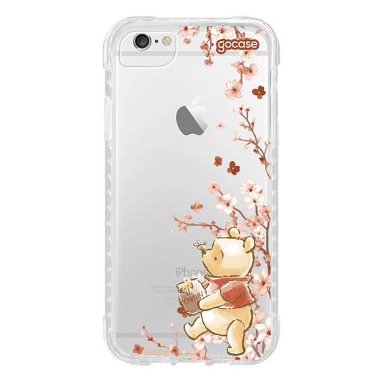 Capinha para celular  Ursinho Pooh - Ramos Laterais