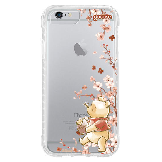 Capinha para celular  Ursinho Pooh - Ramos Laterais