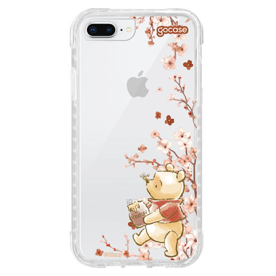 Capinha para celular  Ursinho Pooh - Ramos Laterais