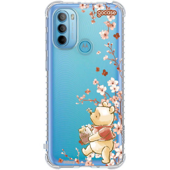 Capinha para celular  Ursinho Pooh - Ramos Laterais