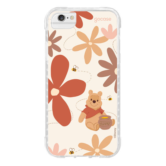 Capinha para celular  Ursinho Pooh - Floral de Outono