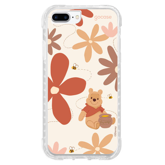 Capinha para celular  Ursinho Pooh - Floral de Outono