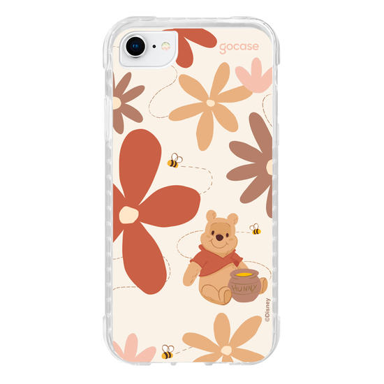 Capinha para celular  Ursinho Pooh - Floral de Outono