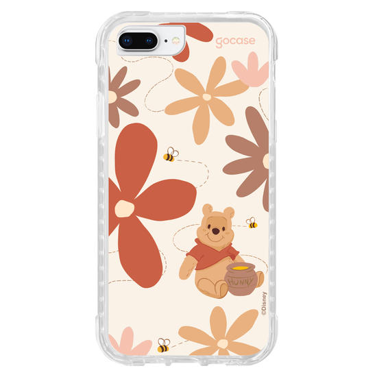 Capinha para celular  Ursinho Pooh - Floral de Outono