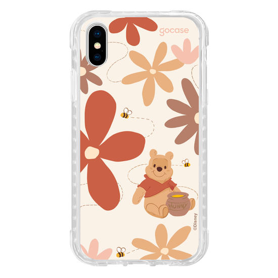 Capinha para celular  Ursinho Pooh - Floral de Outono