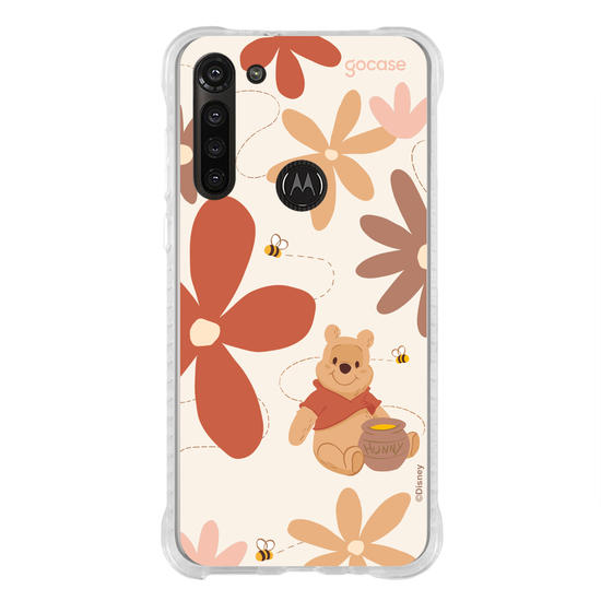 Capinha para celular  Ursinho Pooh - Floral de Outono