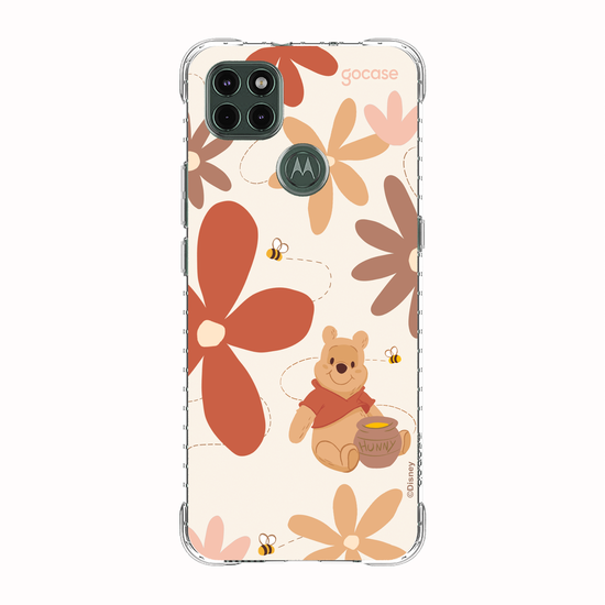 Capinha para celular  Ursinho Pooh - Floral de Outono