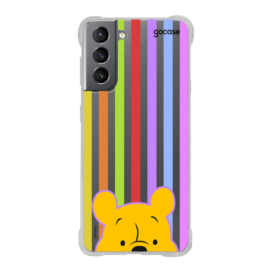 Capinha para celular  Ursinho Pooh - Listras Groovy