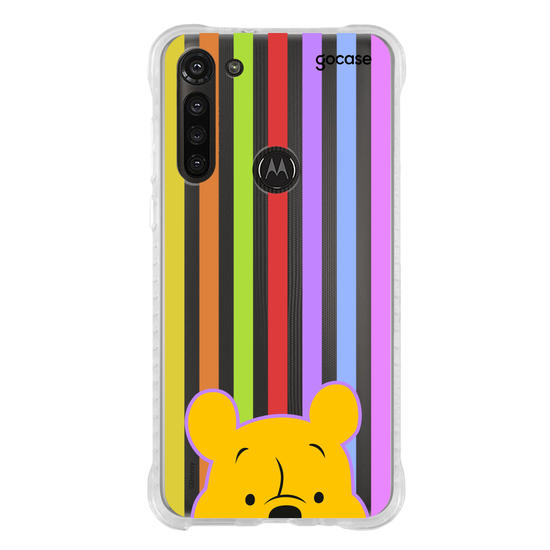 Capinha para celular  Ursinho Pooh - Listras Groovy