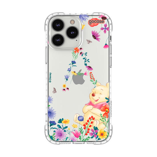 Capinha para celular Ursinho Pooh - Ursinho Pooh com Inicial Floral