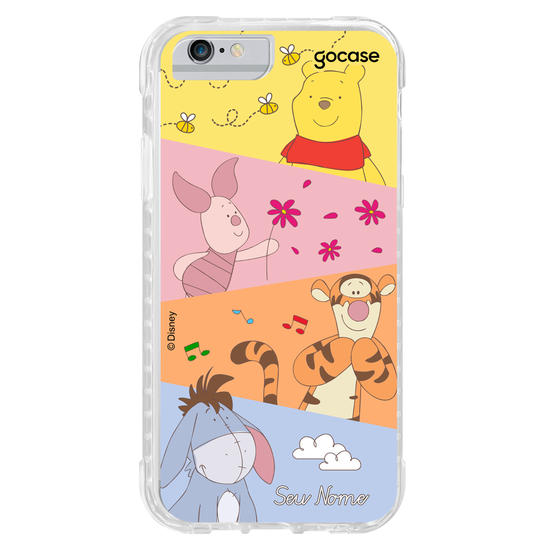 Capinha para celular Ursinho Pooh - Paleta Cute Diagonal