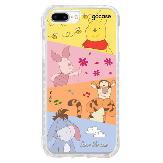 Capinha para celular Ursinho Pooh - Paleta Cute Diagonal