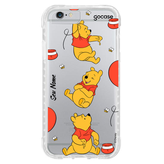 Capinha para celular Ursinho Pooh - Potes de Mel do Pooh