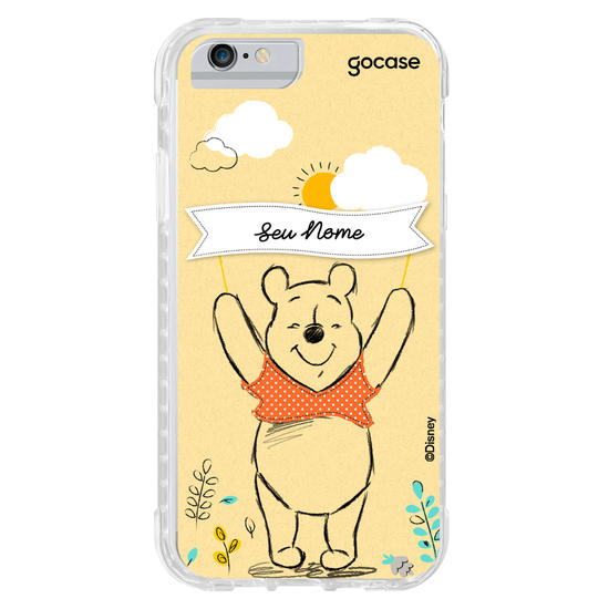 Capinha para celular Ursinho Pooh - Pooh Com Seu Nome