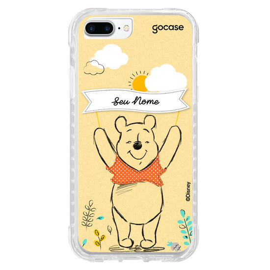 Capinha para celular Ursinho Pooh - Pooh Com Seu Nome