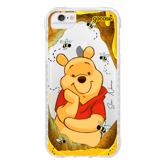 Capinha para celular Ursinho Pooh - Mel e Abelhinhas