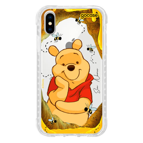 Capinha para celular Ursinho Pooh - Mel e Abelhinhas