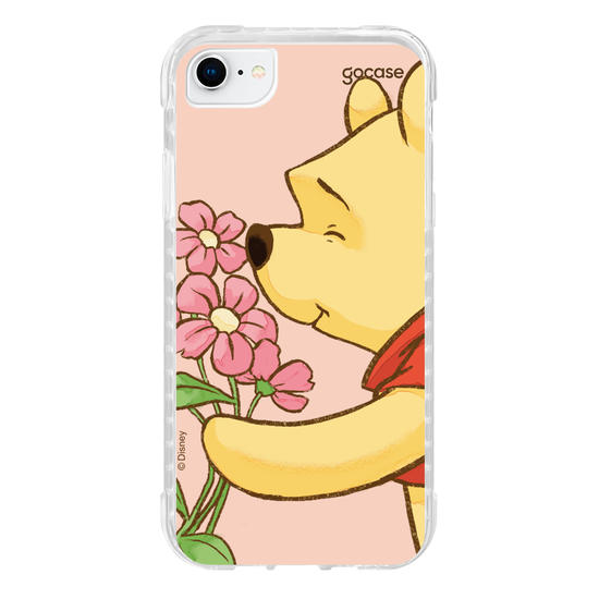Capinha para celular Ursinho Pooh - I Love Flowers